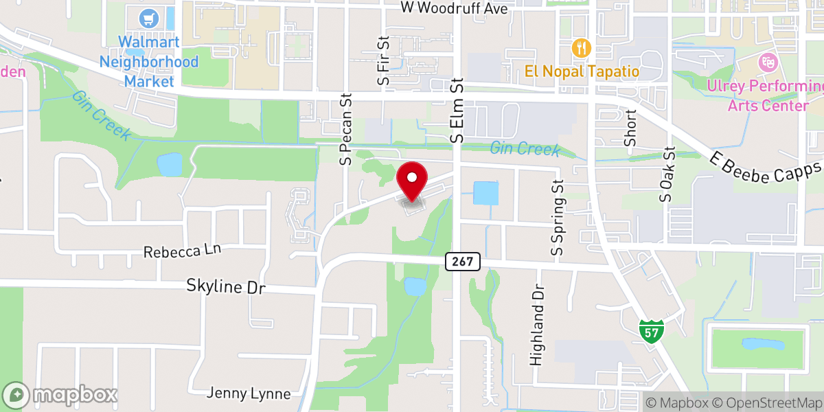 Map showing location of McRae Pavilion