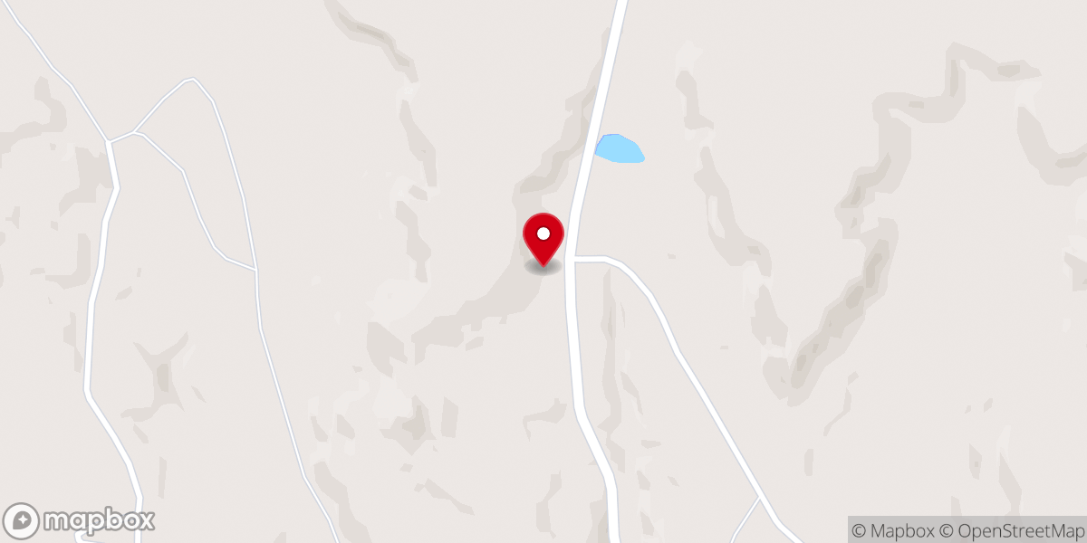 Map showing location of Rocksprings Holiness Church