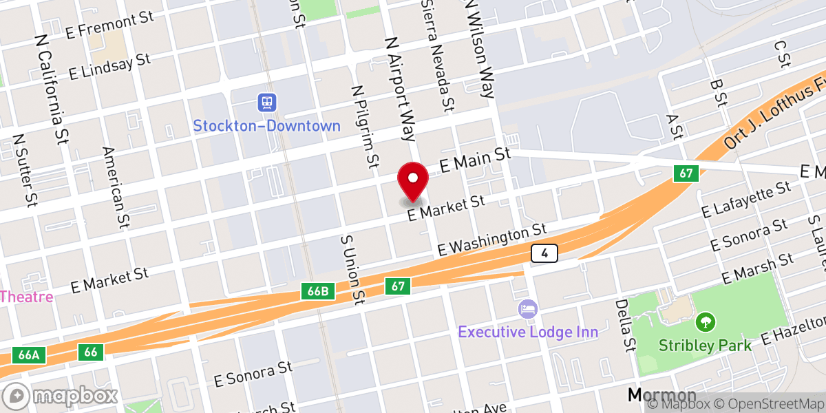 Map showing location of Hermosa Pentecostal Temple