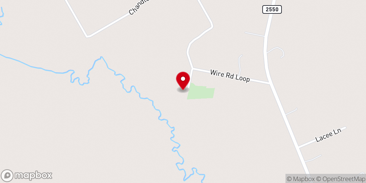 Map showing location of Mount Gideon Church
