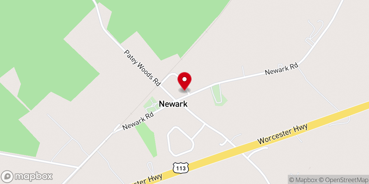 Map showing location of Bown United Methodist Church