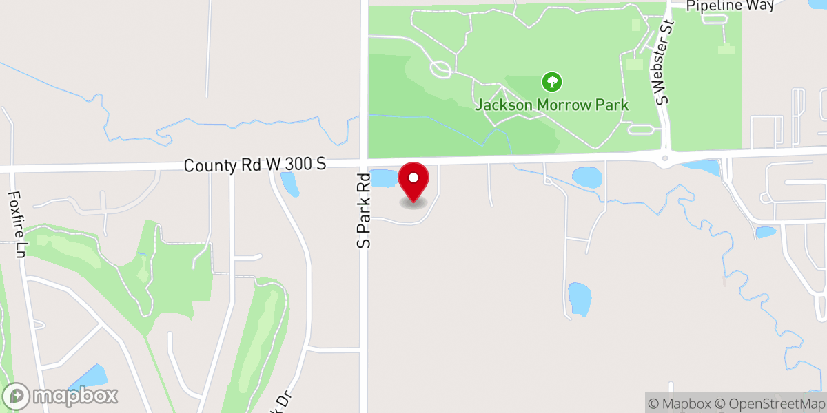 Map showing location of Center Road Church of Christ