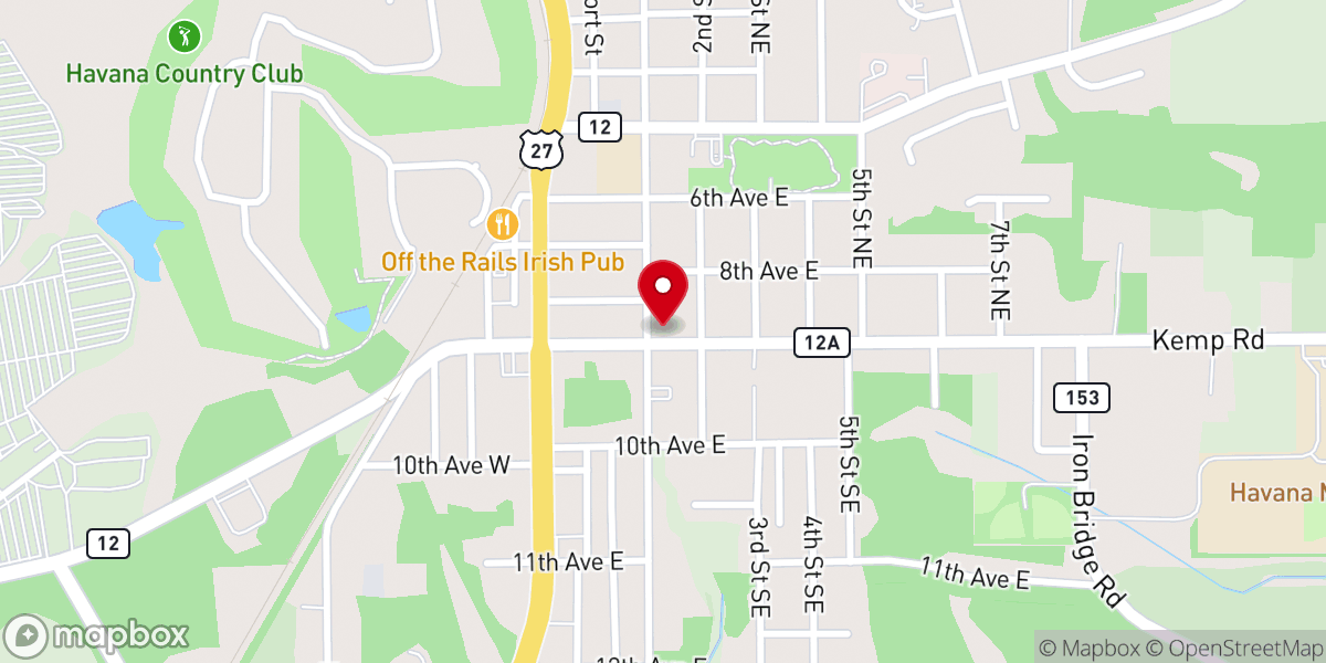 Map showing location of Salem Methodist Church