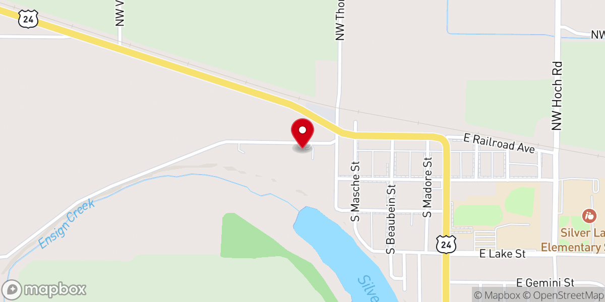 Map showing location of Lakeside Southern Baptist Church