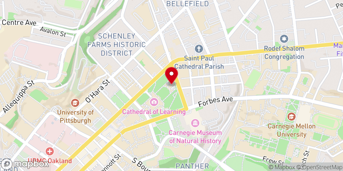 Map showing location of Heinz Memorial Chapel