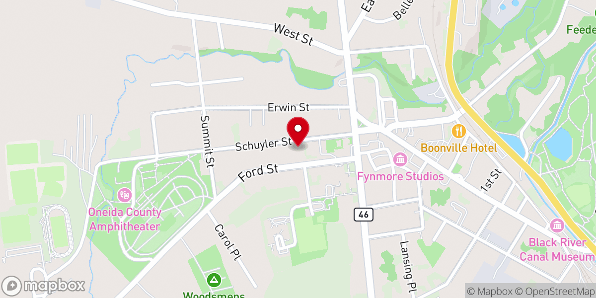 Map showing location of Trinity Episcopal Church