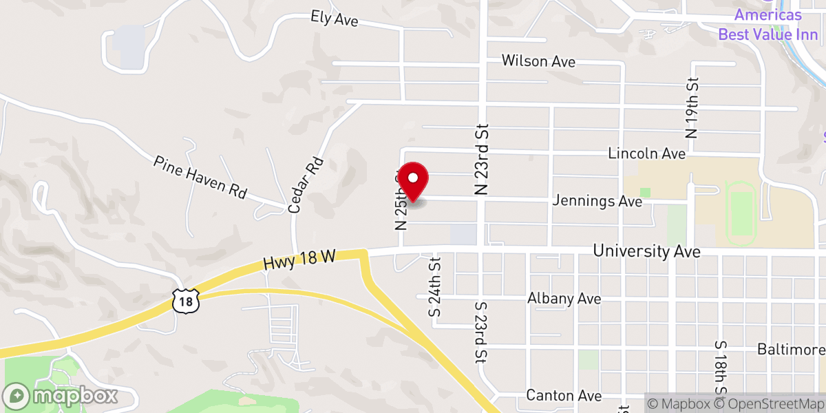 Map showing location of Grace Lutheran Church