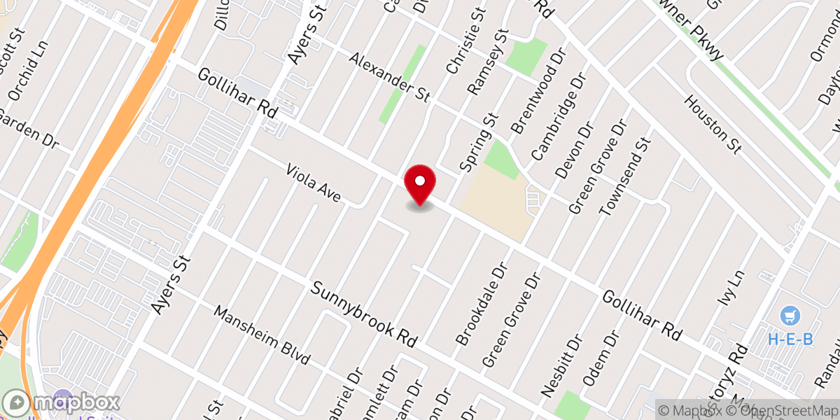 Map showing location of Templo Elim Assemblies of God Church