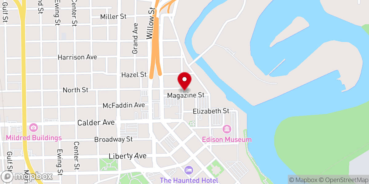 Map showing location of Bethel Temple of Deliverance Praise Center