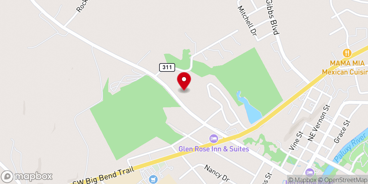 Map showing location of Rivers Church