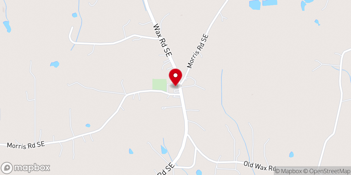 Map showing location of Flint Hill Baptist Church