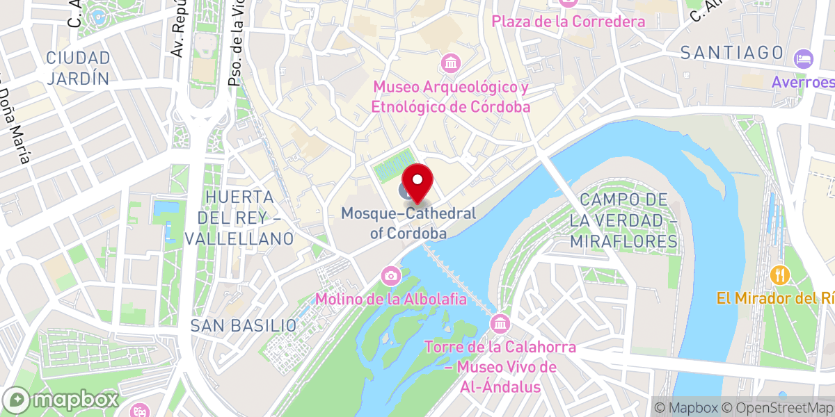 Map showing location of Capilla de Santa Teresa