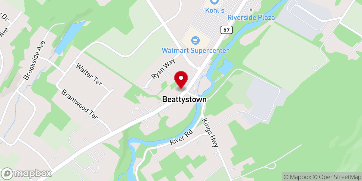 Map showing location of Skylands Unitarian Universalist Fellowship