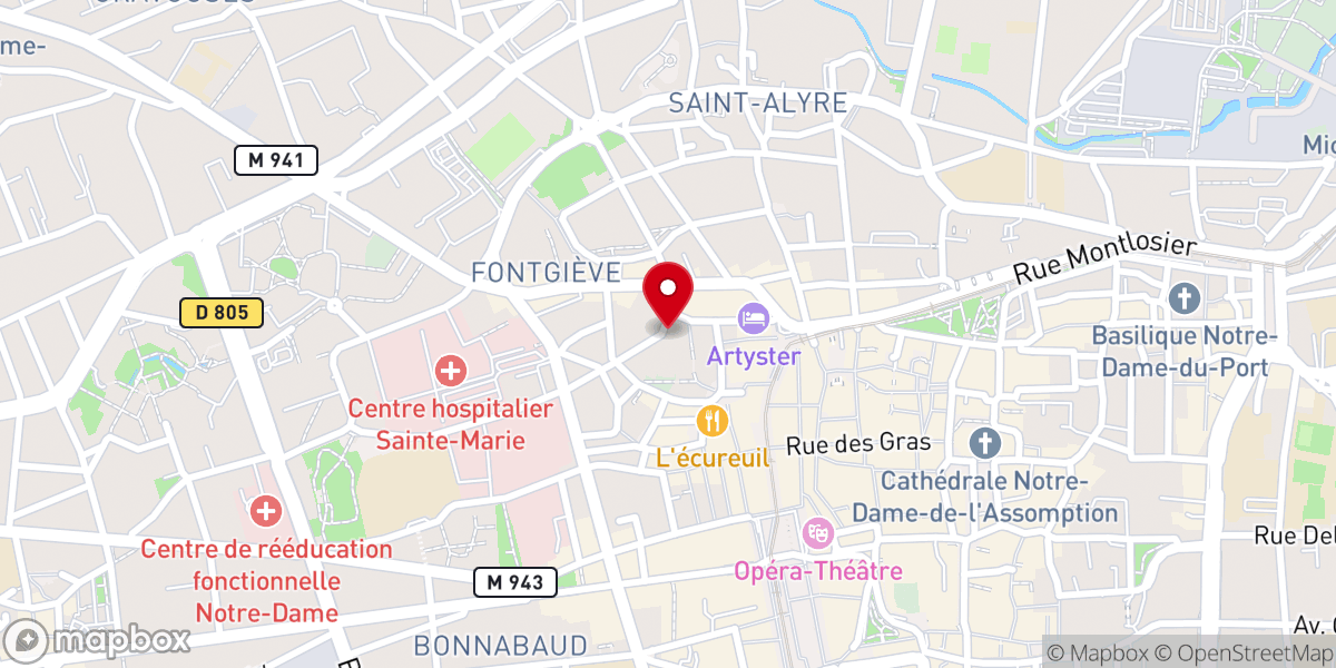 Map showing location of Chapelle de l'Ancien Hôpital général
