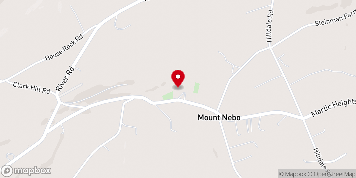 Map showing location of Mt Nebo United Methodist Church