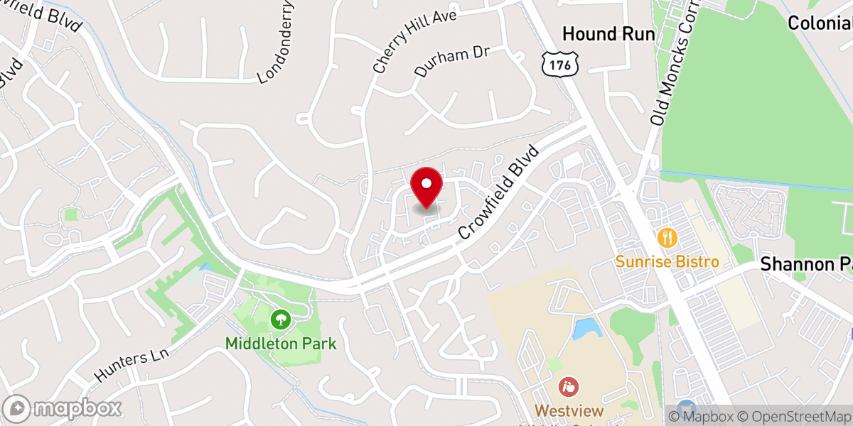 Map showing location of Reality Church Goose Creek