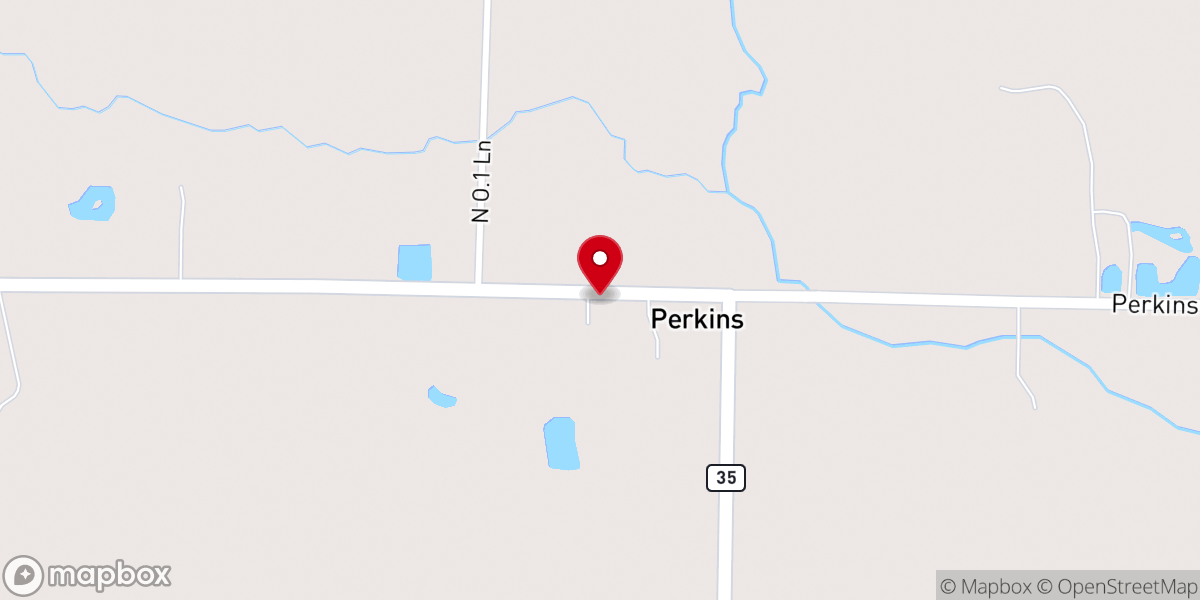 Map showing location of Saint Joseph's Catholic Church, Perkins