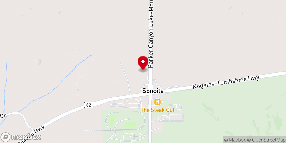 Map showing location of Sonoita Bible Church