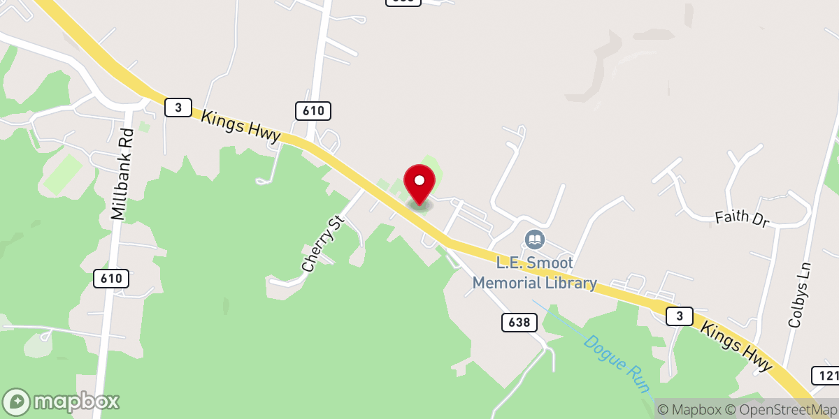 Map showing location of Trinity United Methodist Church