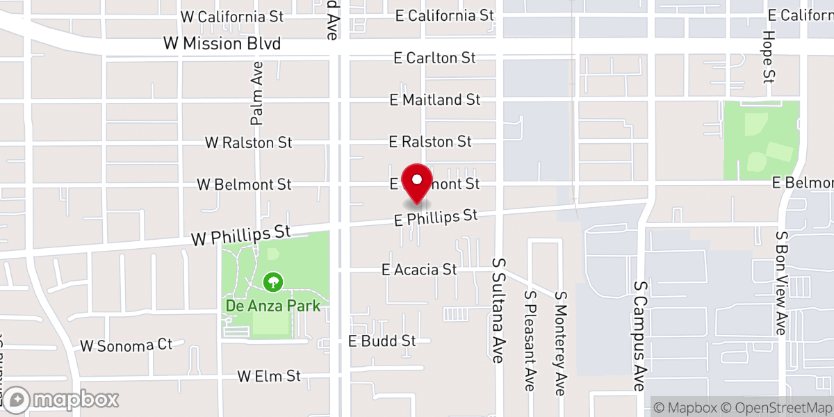 Map showing location of Love Chapel Church