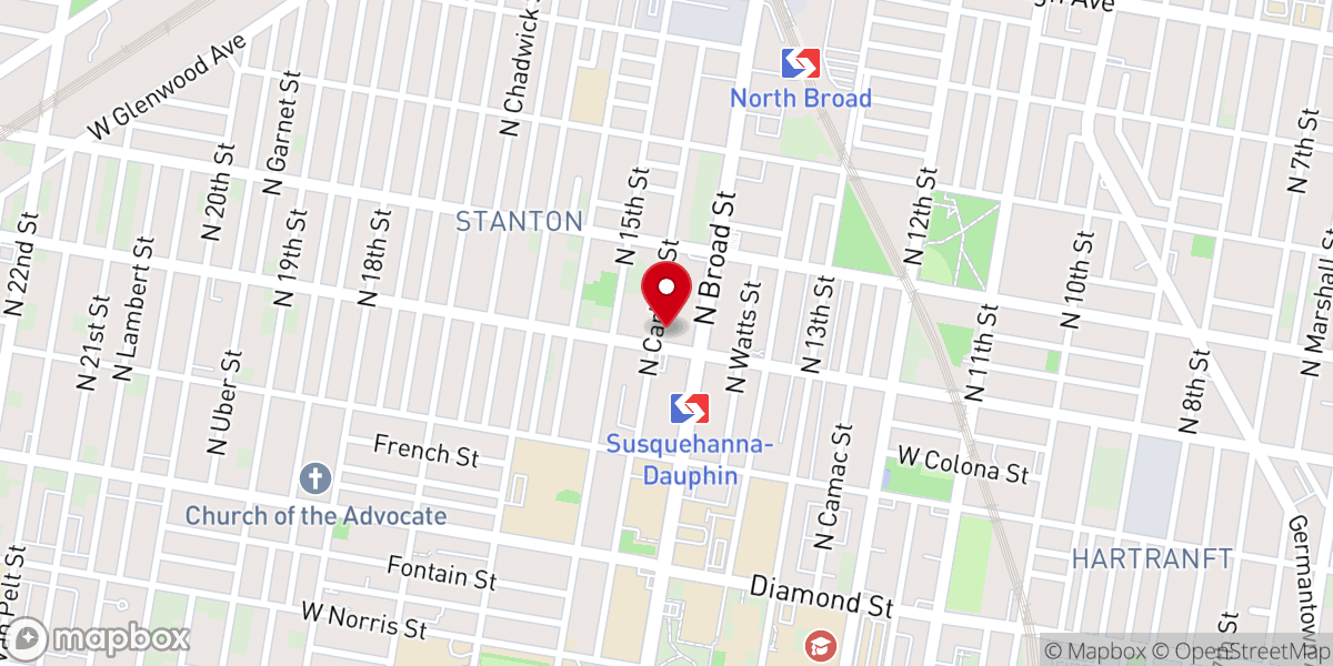 Map showing location of New Psalmist Baptist Church