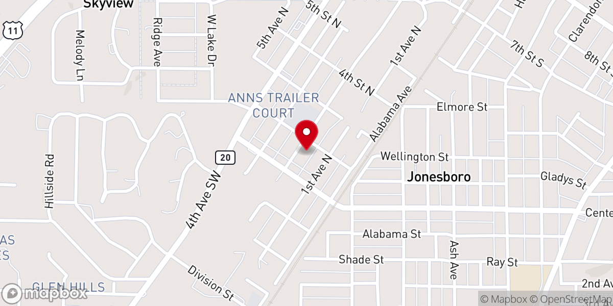 Map showing location of Faith Mission Holiness Church of God Number 3