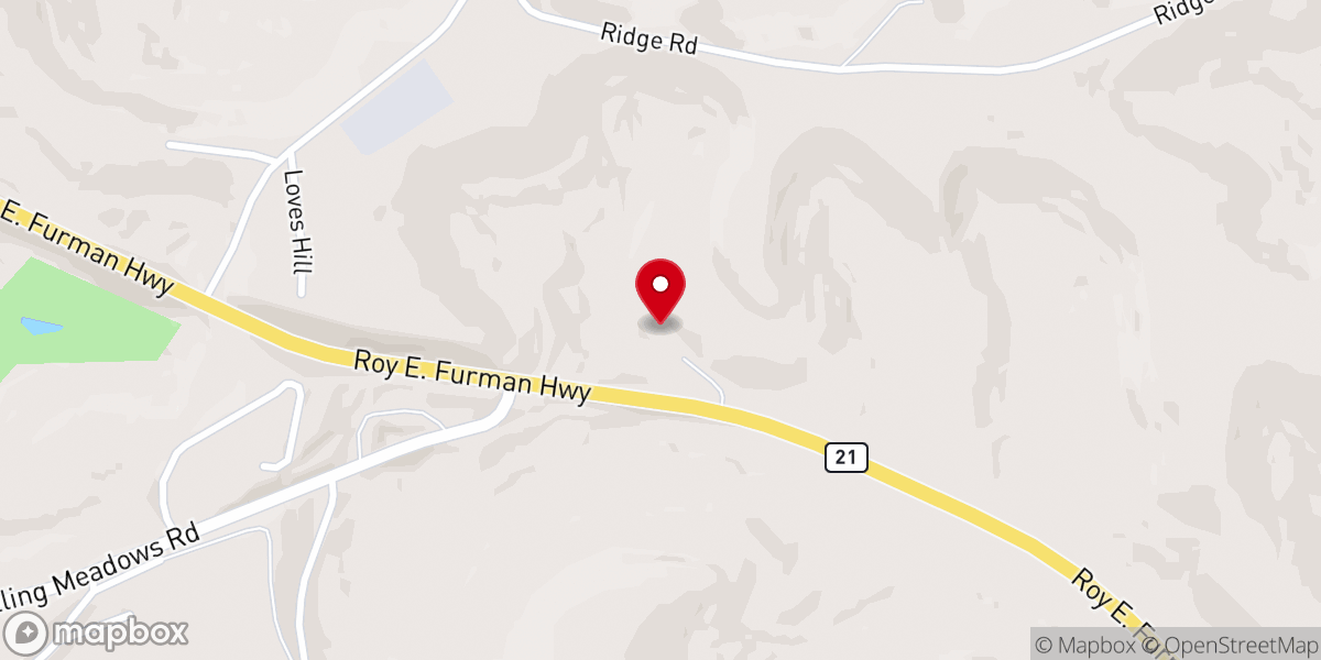 Map showing location of Trinity Baptist Church