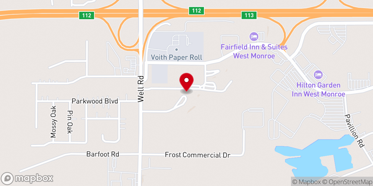 Map showing location of Ouachita Parish Animal Shelter