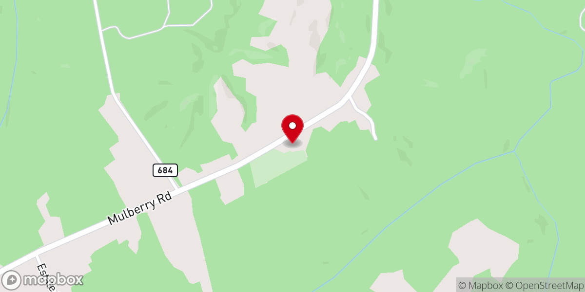 Map showing location of Mulberry Baptist Church