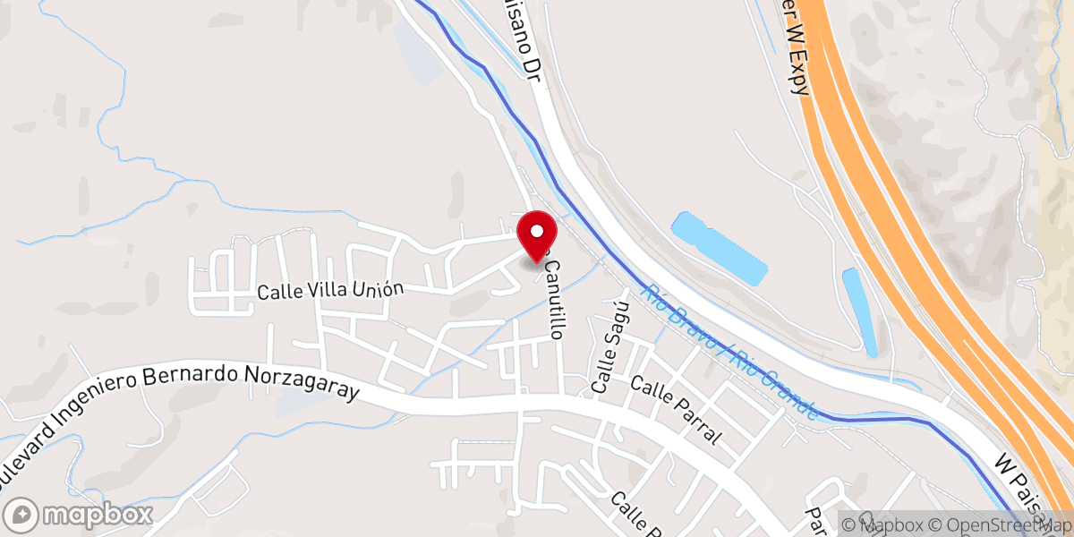 Map showing location of Iglesia Eben-Ezer