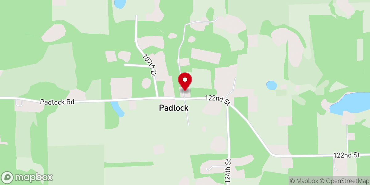 Map showing location of Mt Zion Olive A M E Church