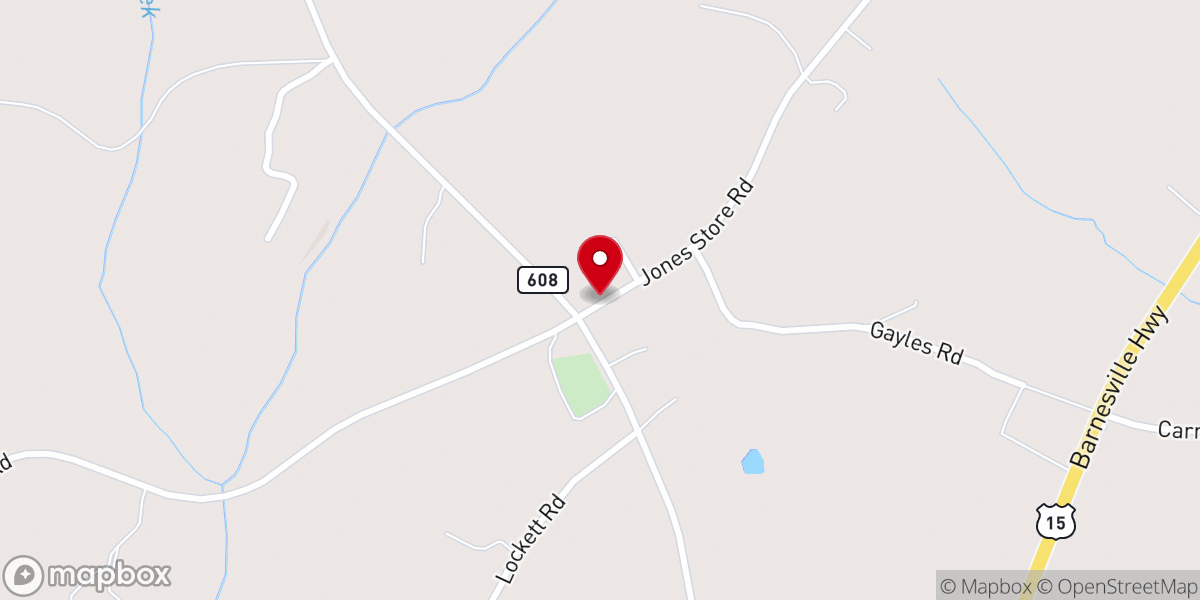 Map showing location of Red Oak