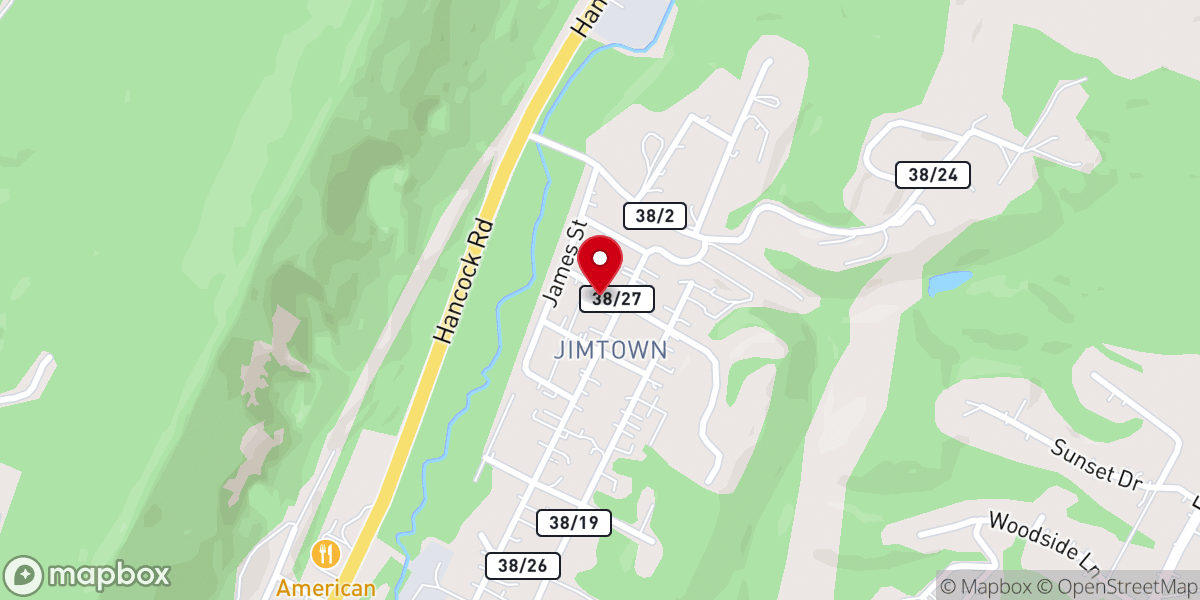 Map showing location of Church of the Nazarene