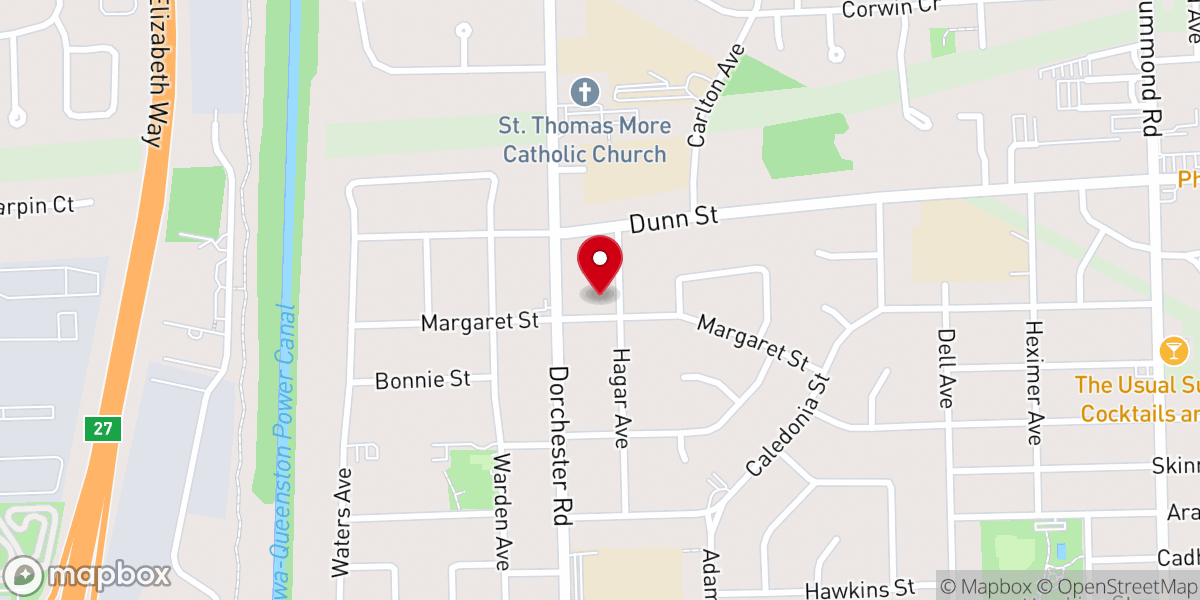 Map showing location of Southminister United Church
