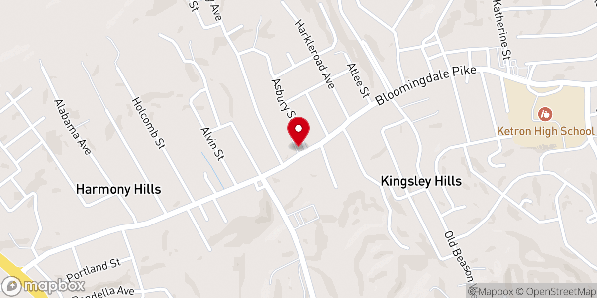 Map showing location of Kingsley United Methodist Church