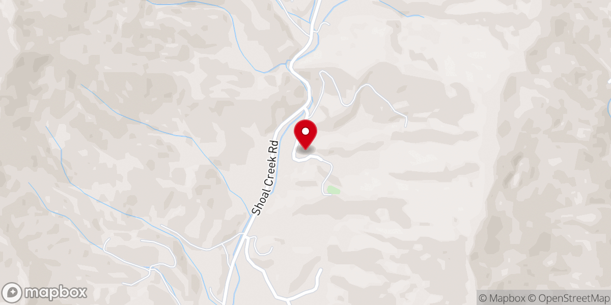 Map showing location of Shoal Creek Church