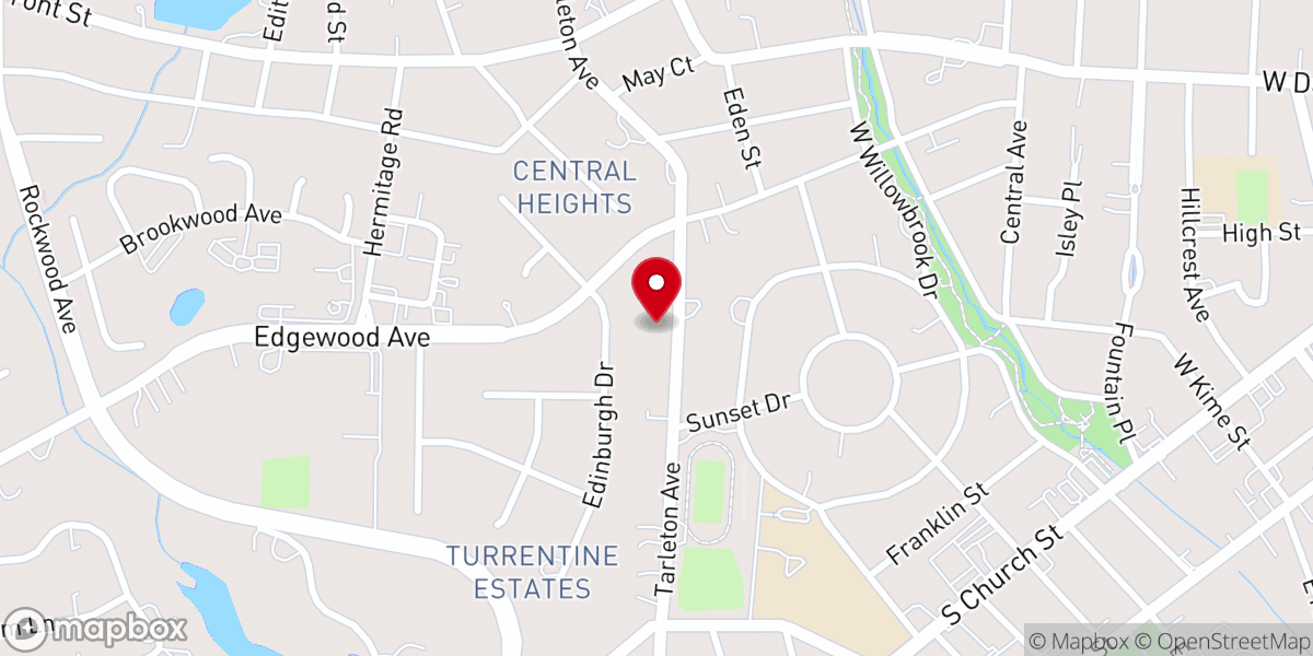 Map showing location of United Methodist Church Parsonag