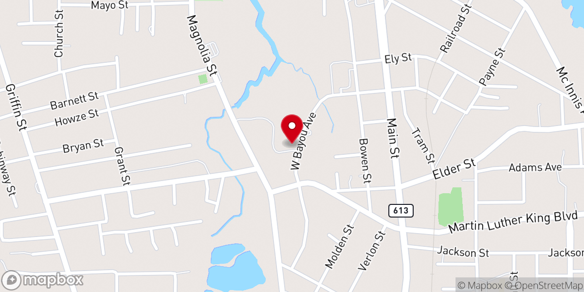 Map showing location of st john moss point