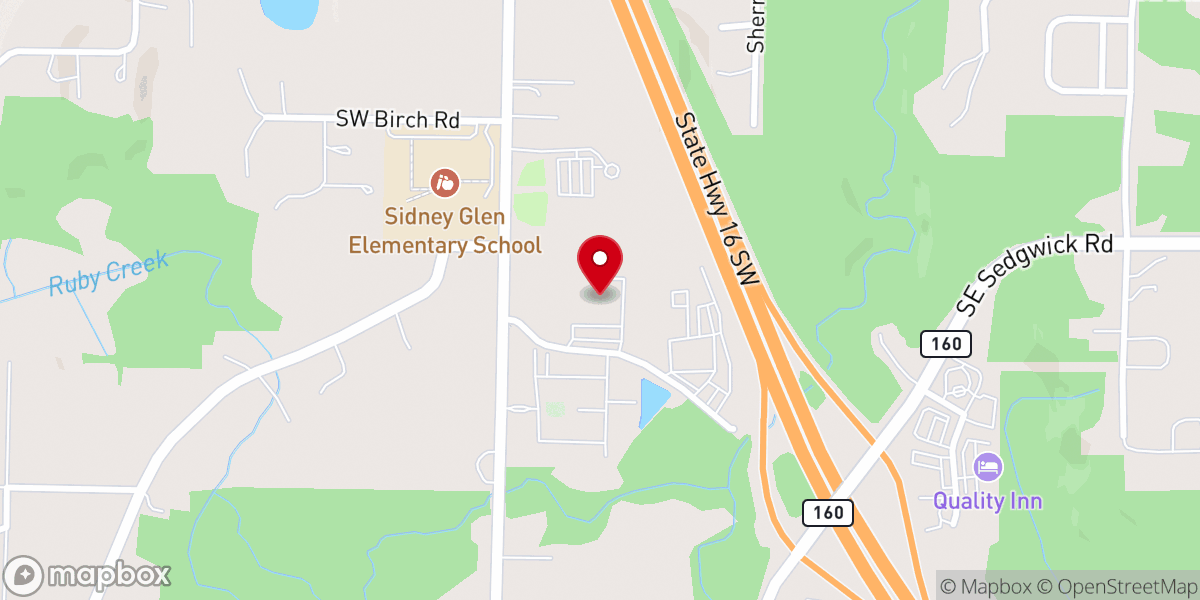 Map showing location of newlife Church Port Orchard