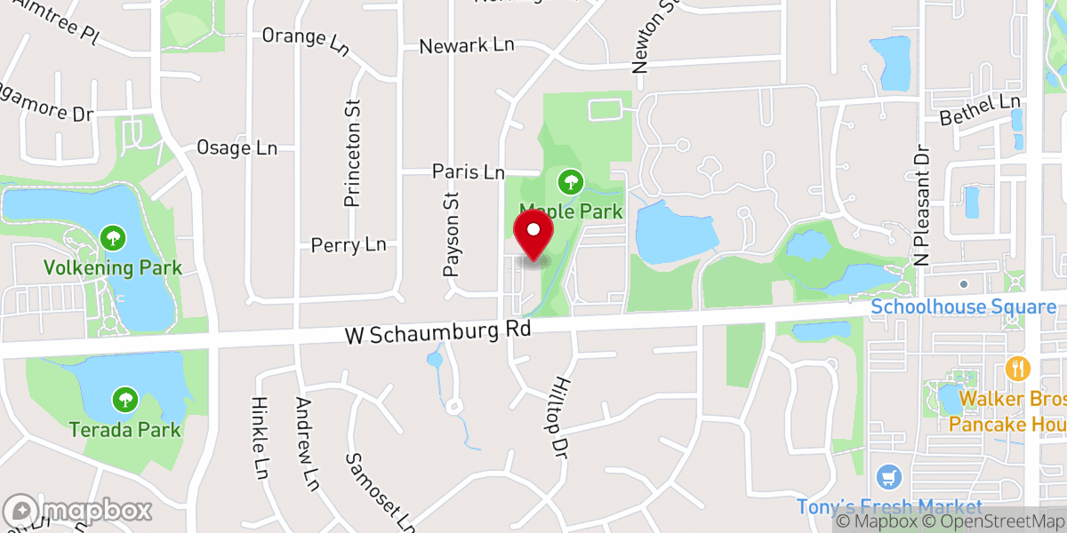 Map showing location of Schaumburg Township Food Pantry