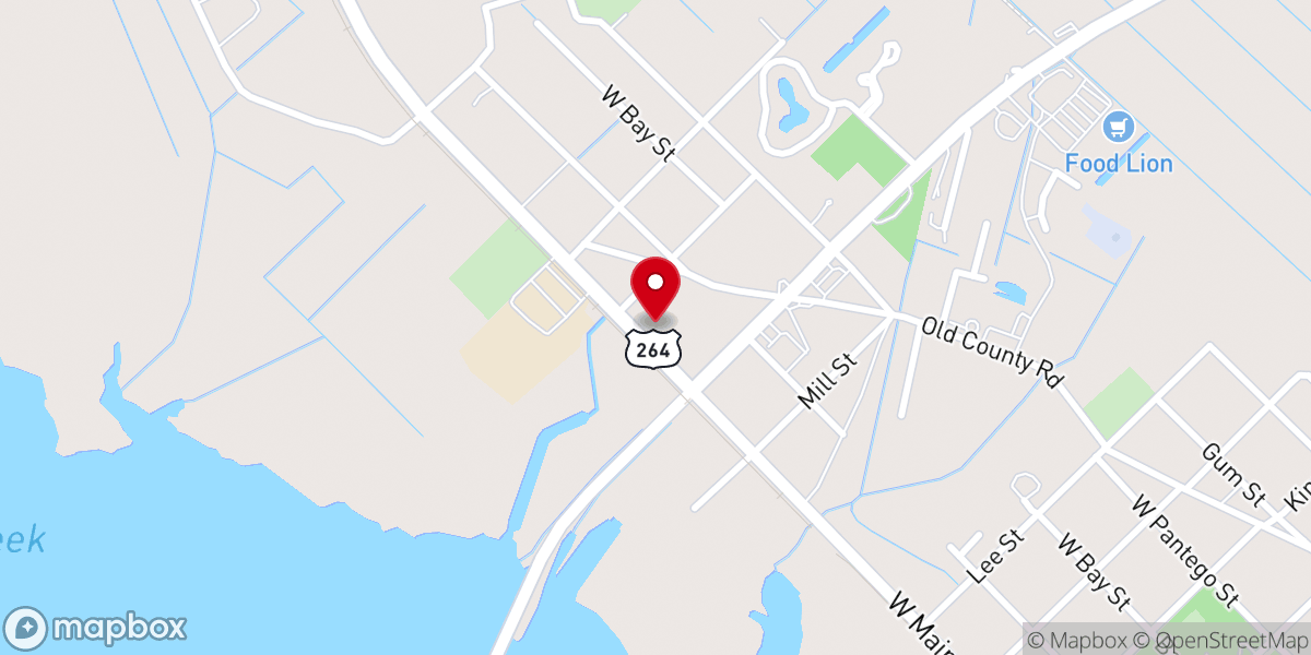 Map showing location of Belhaven Pentecostal Holiness Church