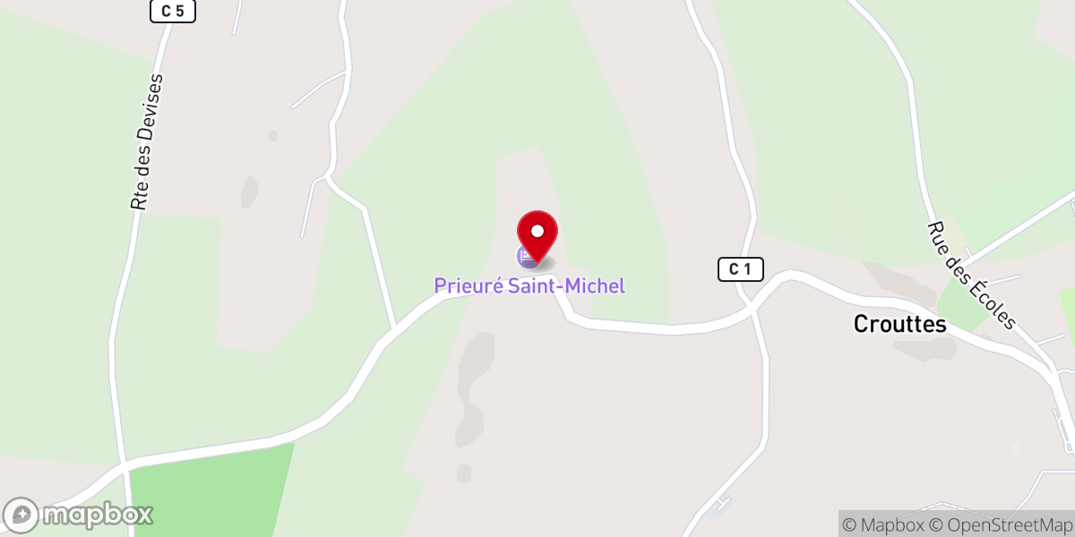 Map showing location of Prieuré Saint-Michel
