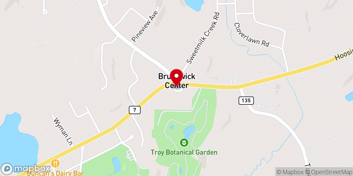 Map showing location of Center Brunswick United Methodist Church