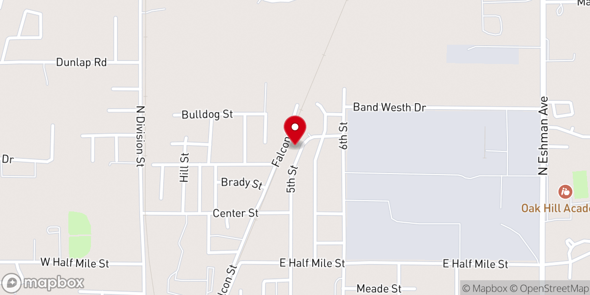 Map showing location of St Paul Baptist Church