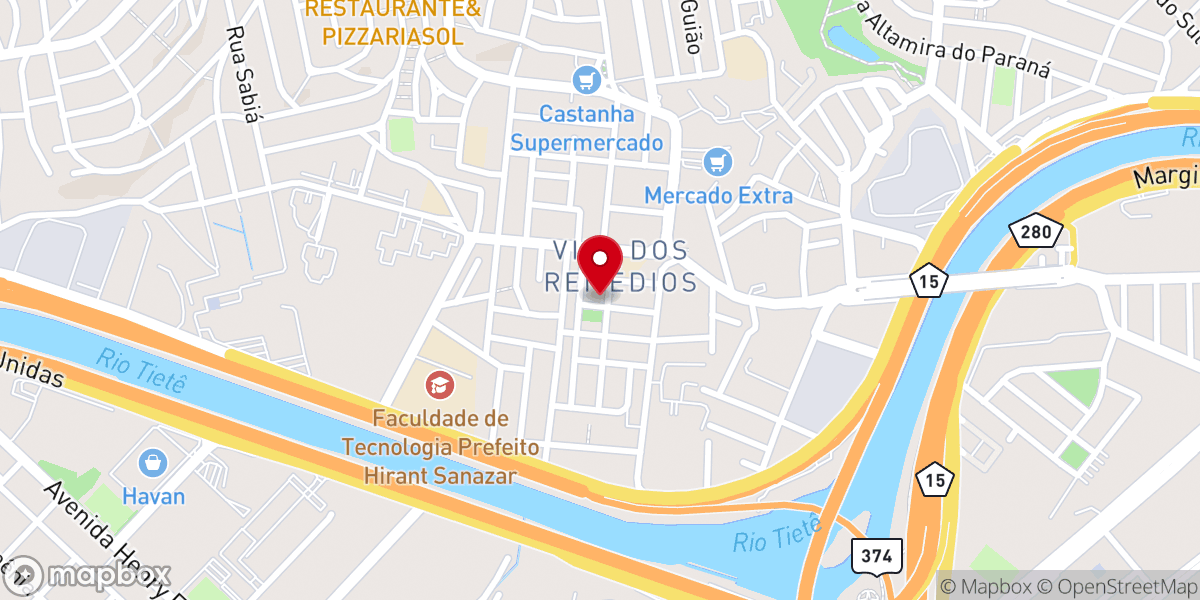 Map showing location of AD Missão Internacional