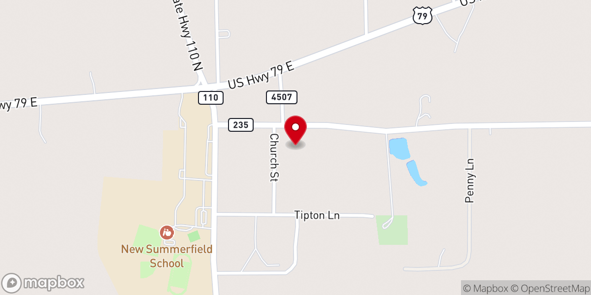 Map showing location of Our Lady of Guadalupe Church