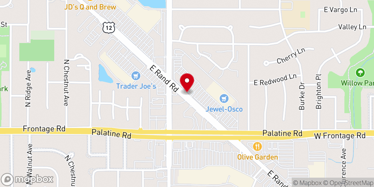 Map showing location of Jesurun Presbyterian Church