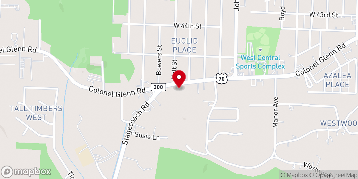 Map showing location of Westwood Missionary Baptist Church