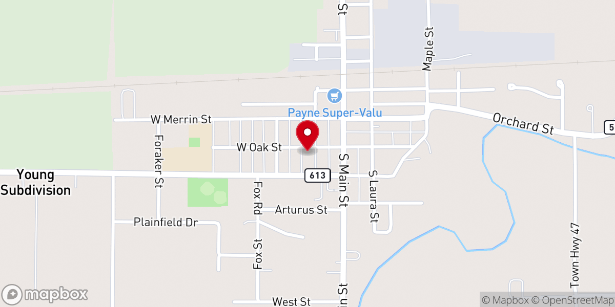 Map showing location of Saint Jacobs Evangelical and Reformed Church