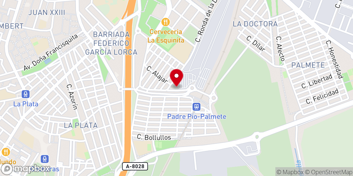 Map showing location of Parroquia El Buen Pastor y San Juan de la Cruz